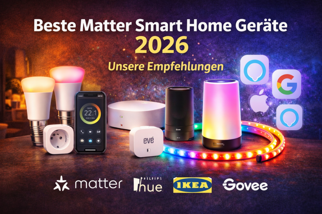 Beste Matter Smart Home Geräte 2026 mit Philips Hue, IKEA, Eve und Govee