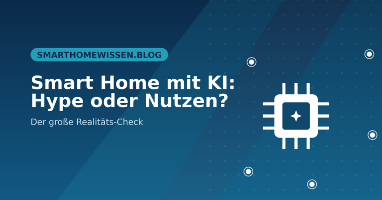 Smart Home KI: Illustration eines KI-Chips mit vernetzten Smart-Home-Geräten