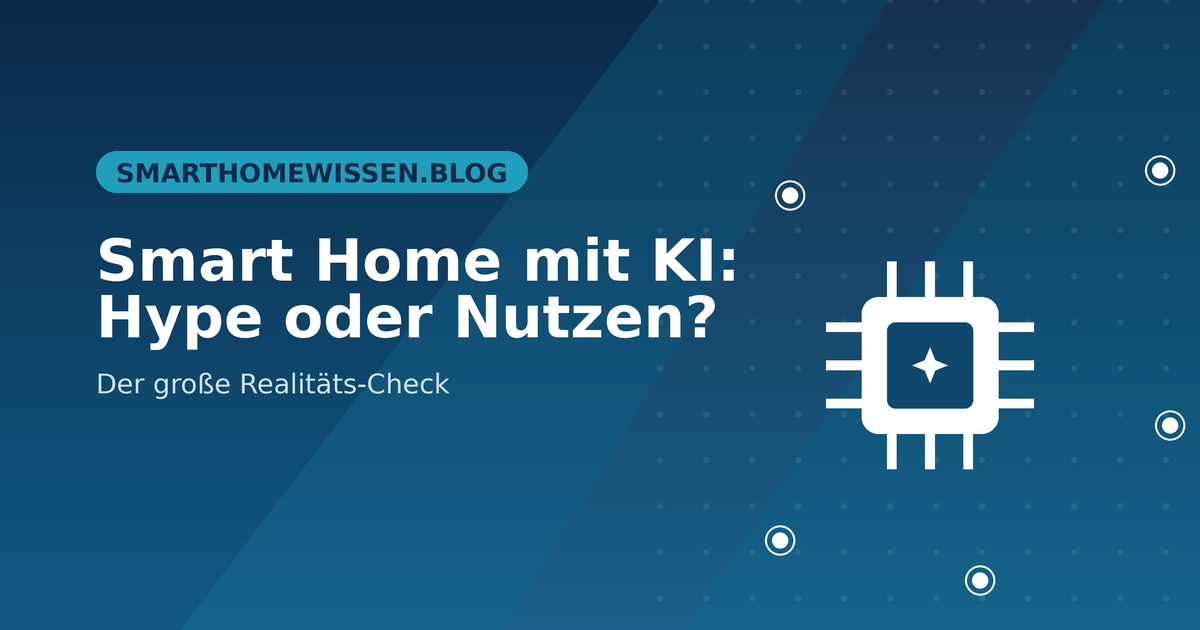 Smart Home KI: Illustration eines KI-Chips mit vernetzten Smart-Home-Geräten